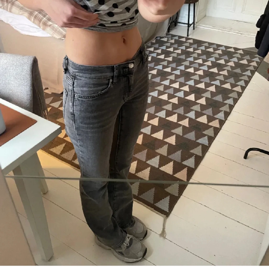 lågmidjade jeans - 90