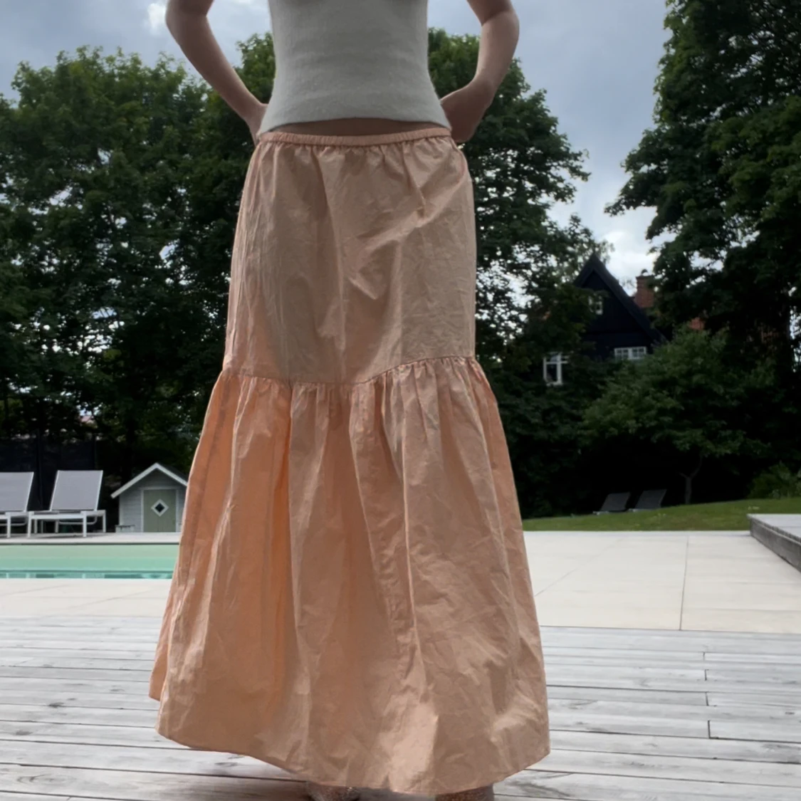 Orange långkjol - 91