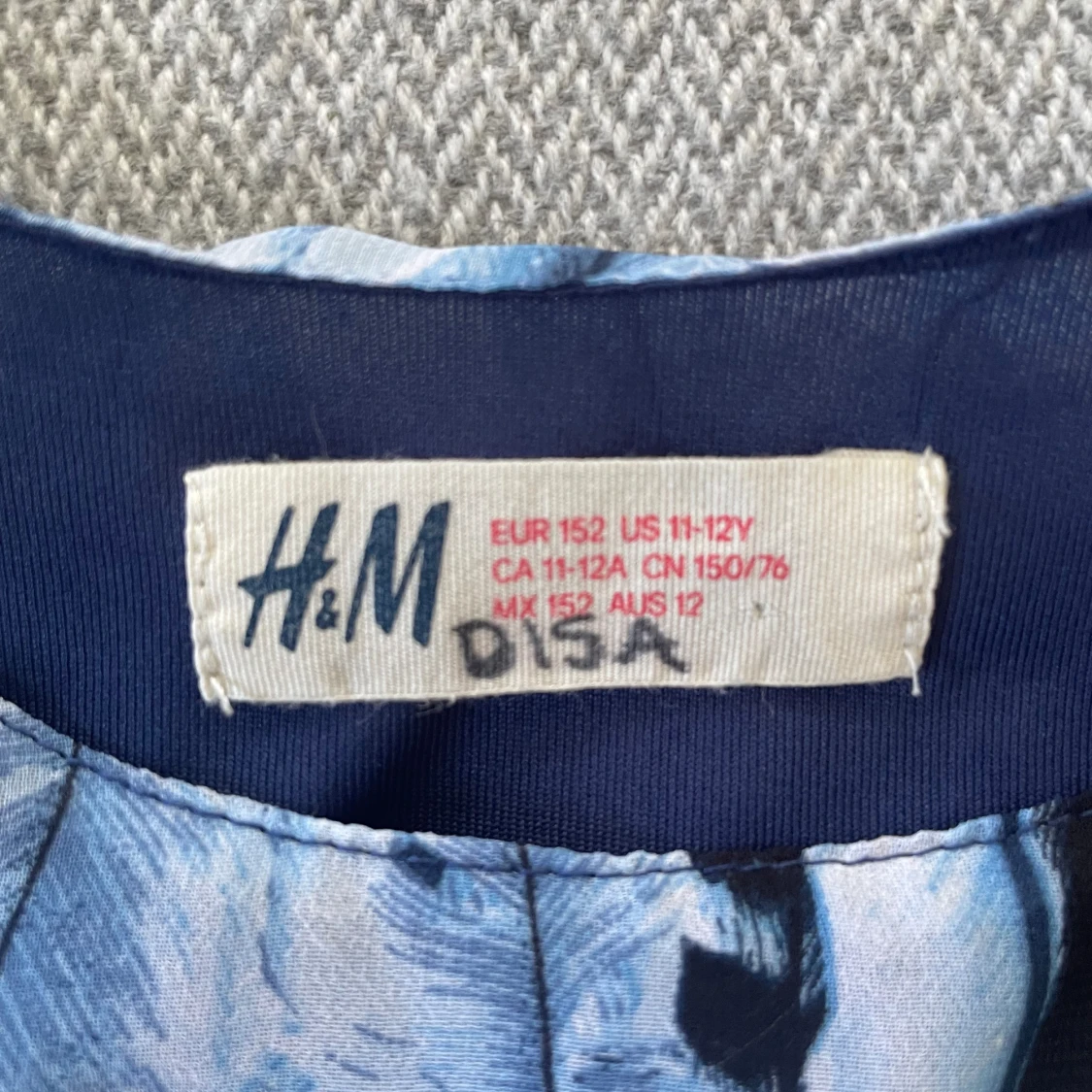 Blå hm klänning, 152 - 91