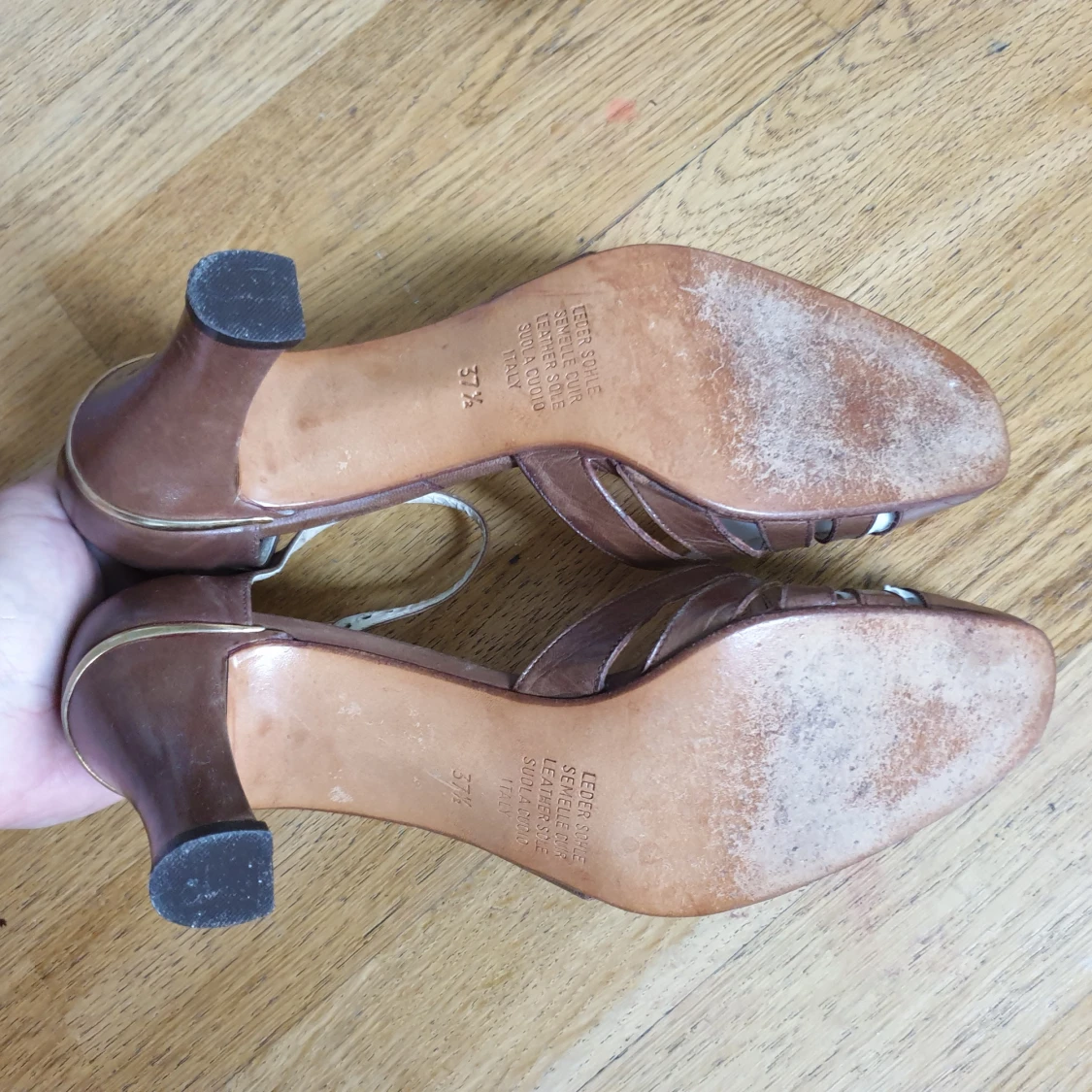 Läder slingback - 2