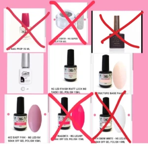 Gellack - Olika saker till gelenaglar. många oanvända och vissa fåtal. Gelpolish från nagelgiganten 100kr/st eller båda för 150 för 😊 Top coat från nagelgiganten 100kr och geliq 50kr😊