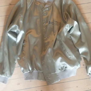 Baseball jacka i silver - Tunn baseball jacka i strl XL funkar som unisex eller oversize på mindre figurer. 