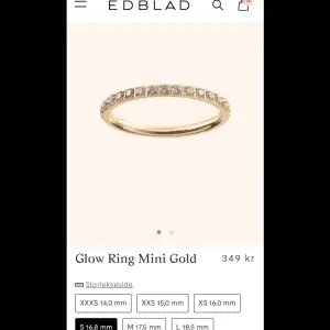 Edblads glow ring mini gold. Storlek S 16.8 mm. Ordinarie pris 349 säljer för 200💕