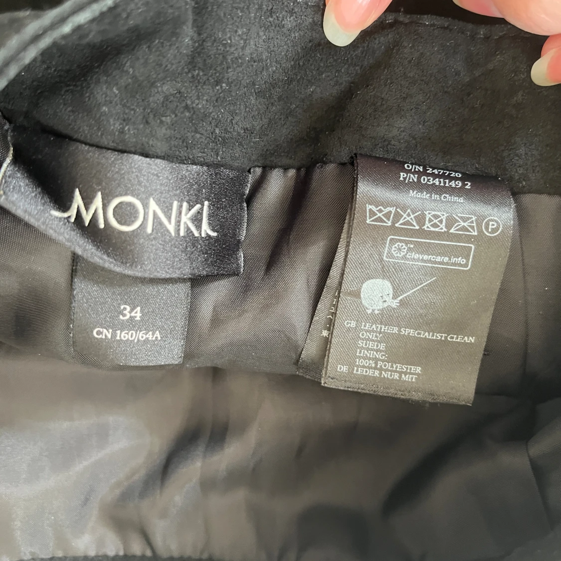 Kjol i äkta mock  - 91