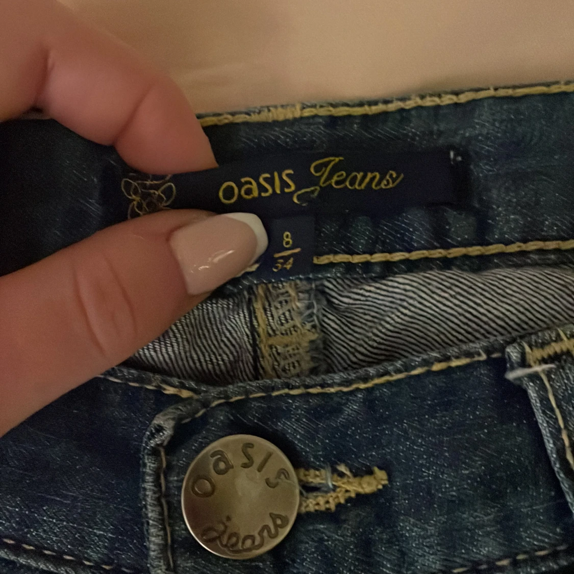 Lågmidjade jeansshorts  - 91