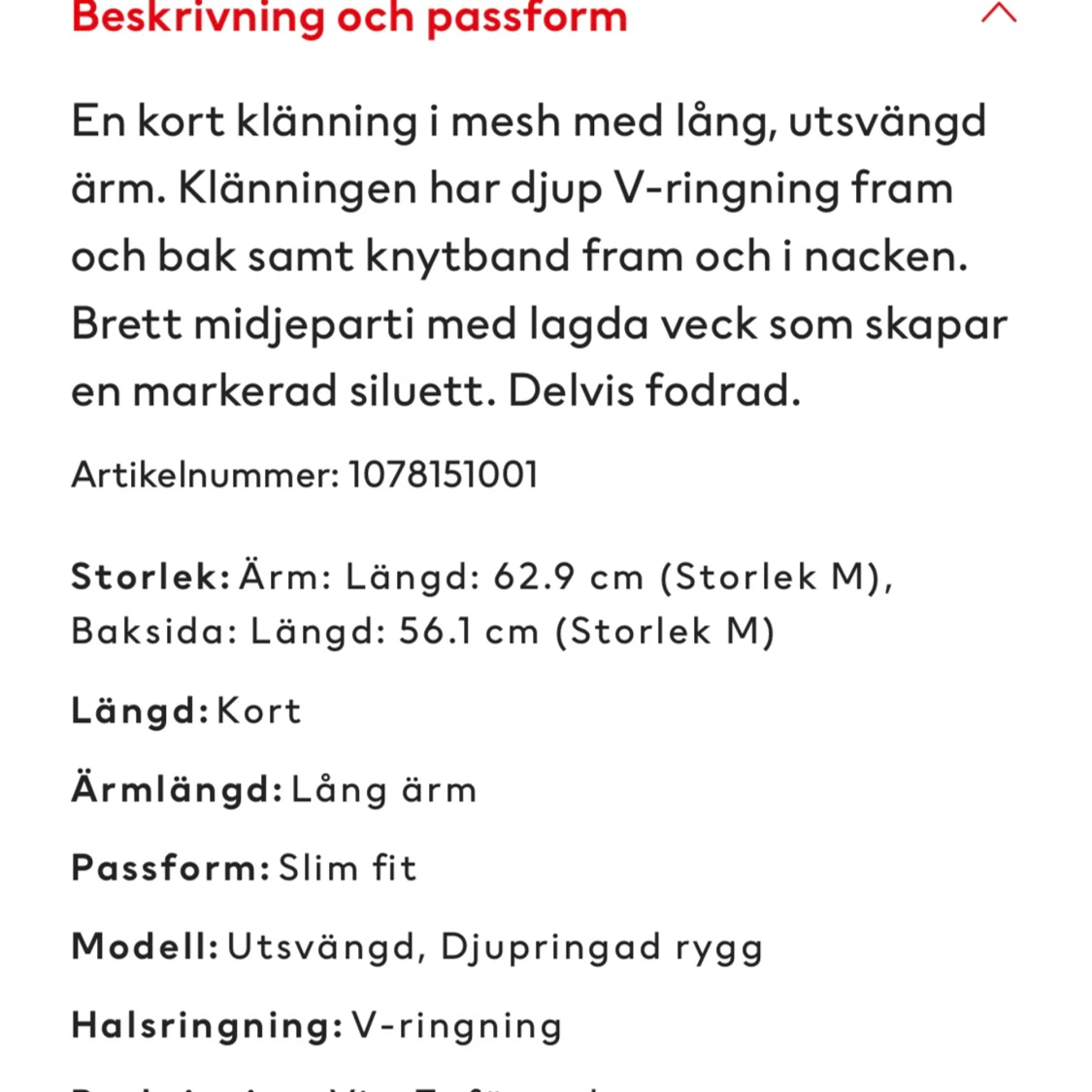 kort klänning i mesh  - 90