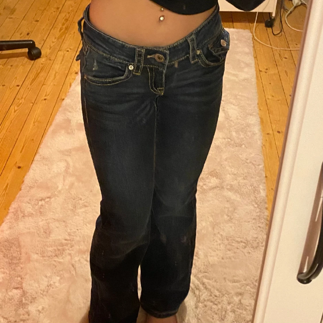 lågmidjade jeans - 90