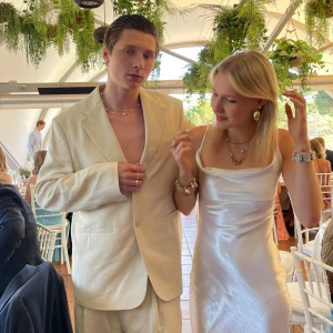 balklänning  - balklänning champagne silver vit ! fest midsommar bjudning middag SOMMAR klänning !!!