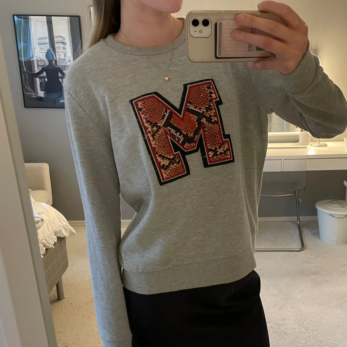 Grå sweatshirt  - 90