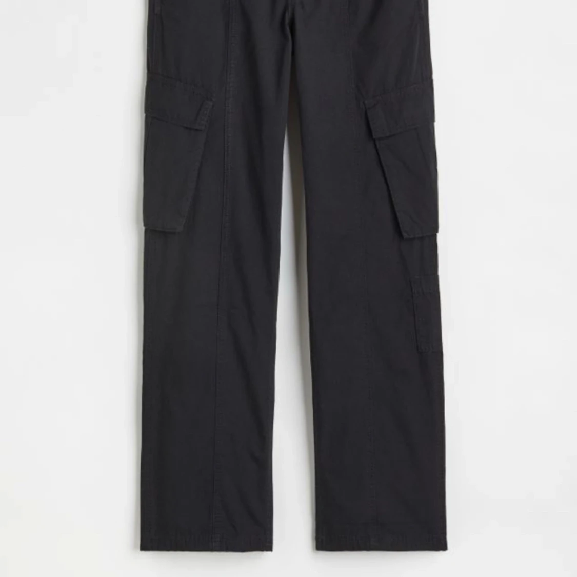 Svarta cargobyxor i canvas, Dam - 90