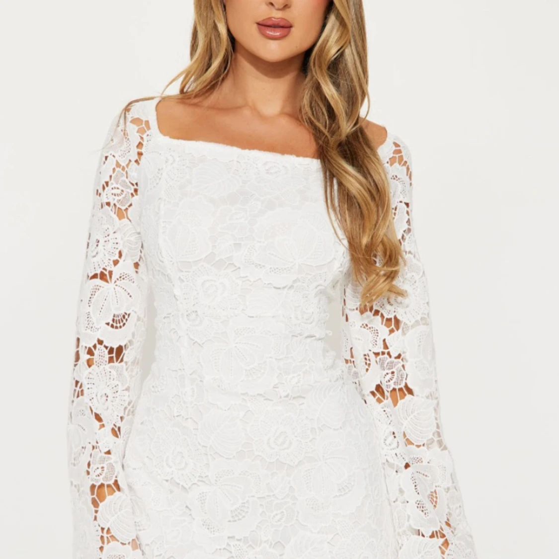 Vit studentklänning strl L