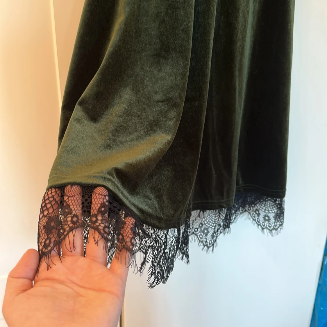 Grön sammets klänning  - 91