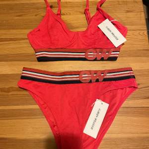 Oanvänd Carin Wester bikini.  Storlek S, Röd. Prislapp finns kvar ( originalpris, 500kr ) Köparen står för frakt om det förekommer