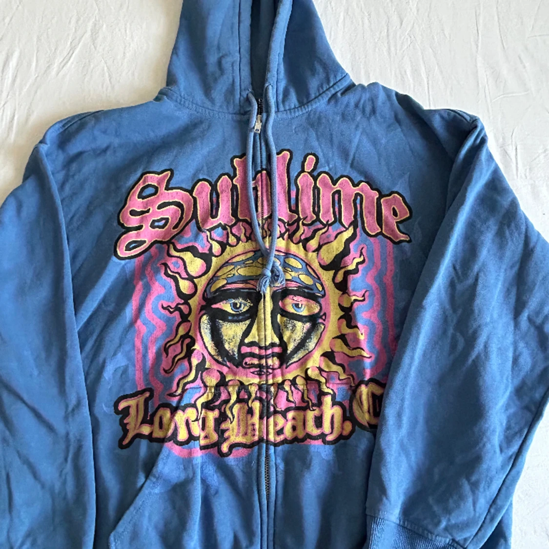 Oversized hoodie med tryck 