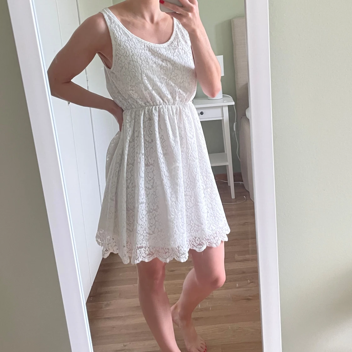 Vit klänning  - 90