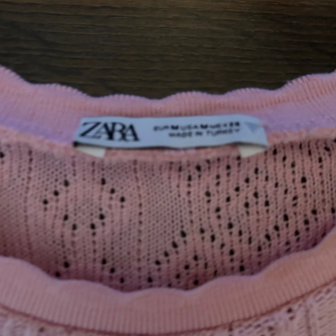 Stickad rosa topp - 90