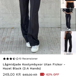 Kostymbyxor madlady - Säljer dessa bekväma snygga kostymbyxor från madlady, Helt nya och oanvända.❤️ jag är 161 cm lång 