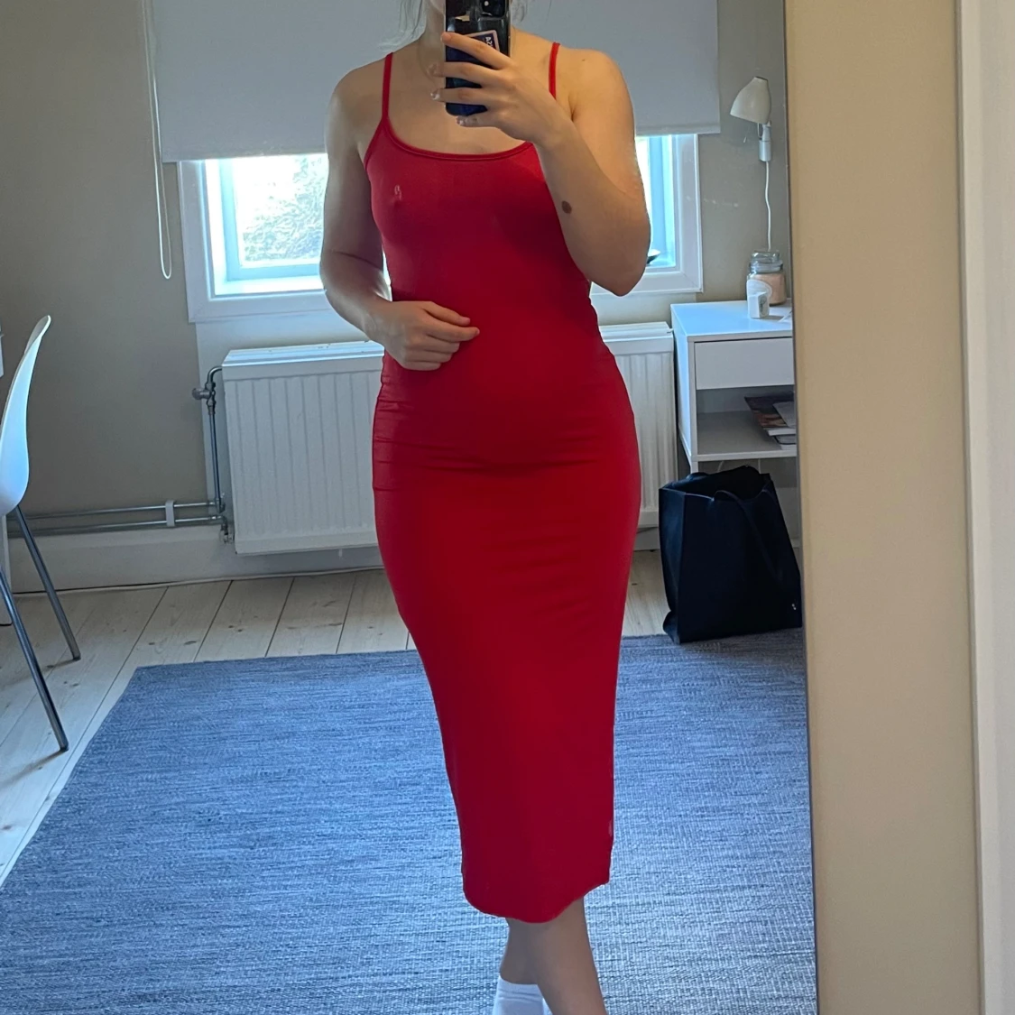 Röd långklänning - 90