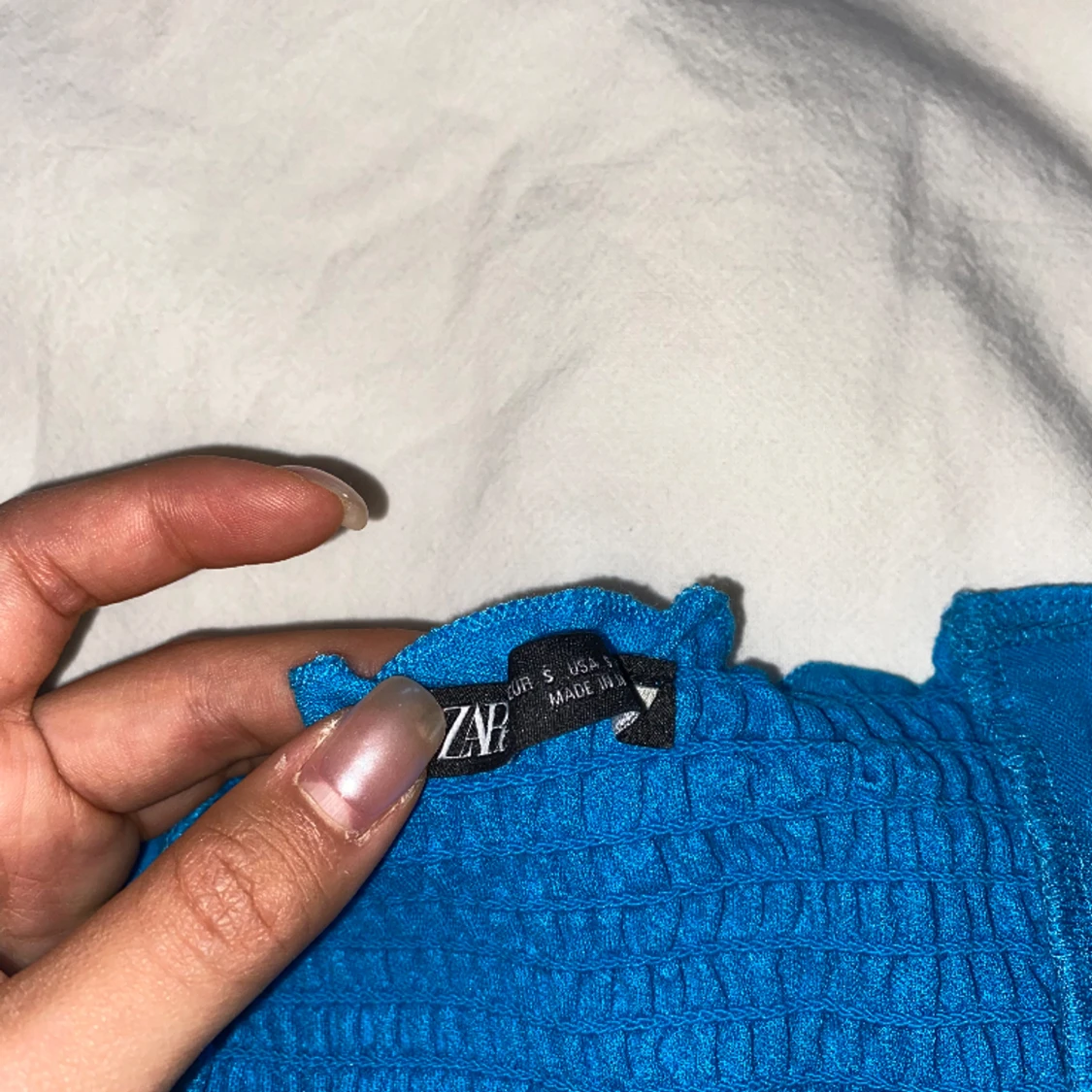 Blå Zara topp, S - 91