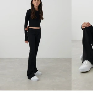 Yoga pants från Gina tricot young💞😃❤️ - Säljer dessa byxorna då jag har två stycken av dom, och jag behöver bara ett par😻💞De är i bra skick och de är endast använda ca 3-5 gånger skulle jag tro 💞😻 Säljer de för 100kr men pris kan såklart diskuteras😍💞😻