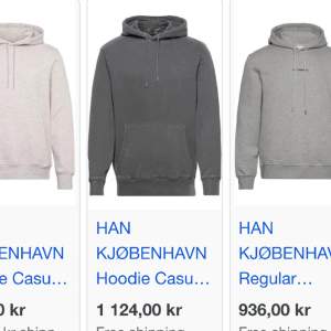 Hoodie i distressed grå färg från Han Kjøbenhavn, storlek S. Nypris 1124kr.