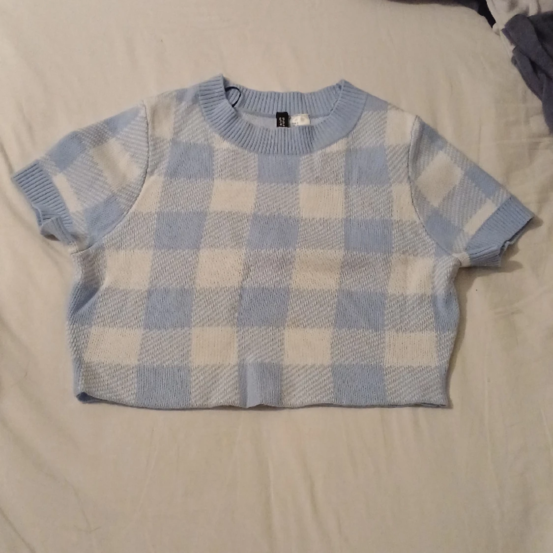 Rutig Blå och vit magtröja 