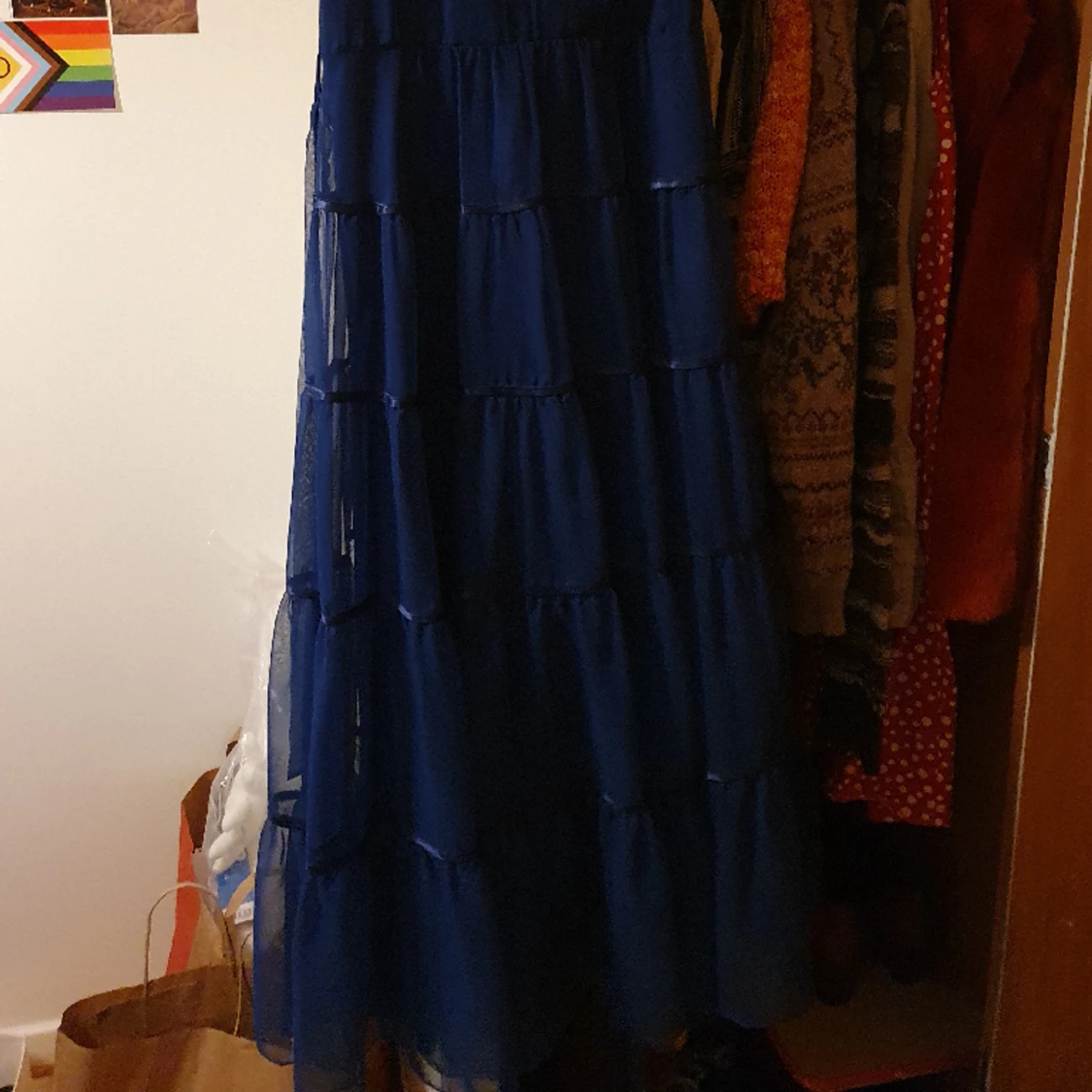 Vera Mont blå vintage klänning  - 90