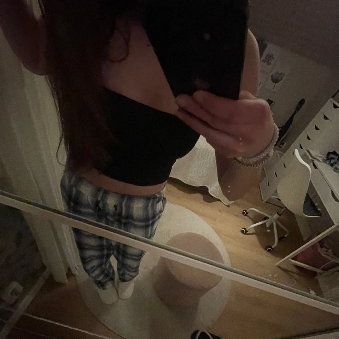 Svart ribbad tubtopp - 90