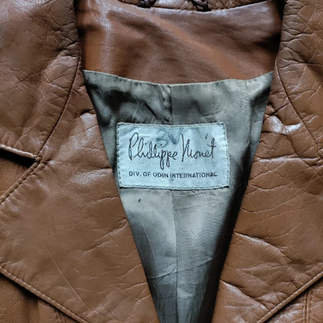 Läder jacka leather vintage ljusbrun 70 tan - 90