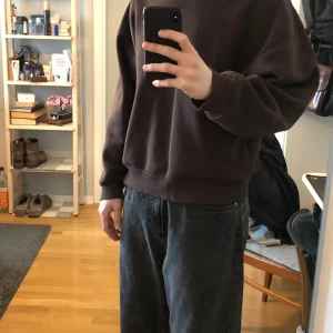 Brun sweatshirt  - Brun sweatshirt från Gina Tricot i storlek L för damer men passar perfekt på mig som har s/m herr. Tröjan är knappt använd och i perfekt skick. 