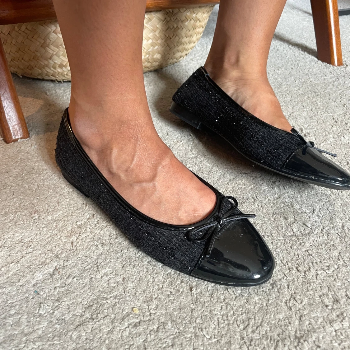 Svarta ballerinaskor - 90