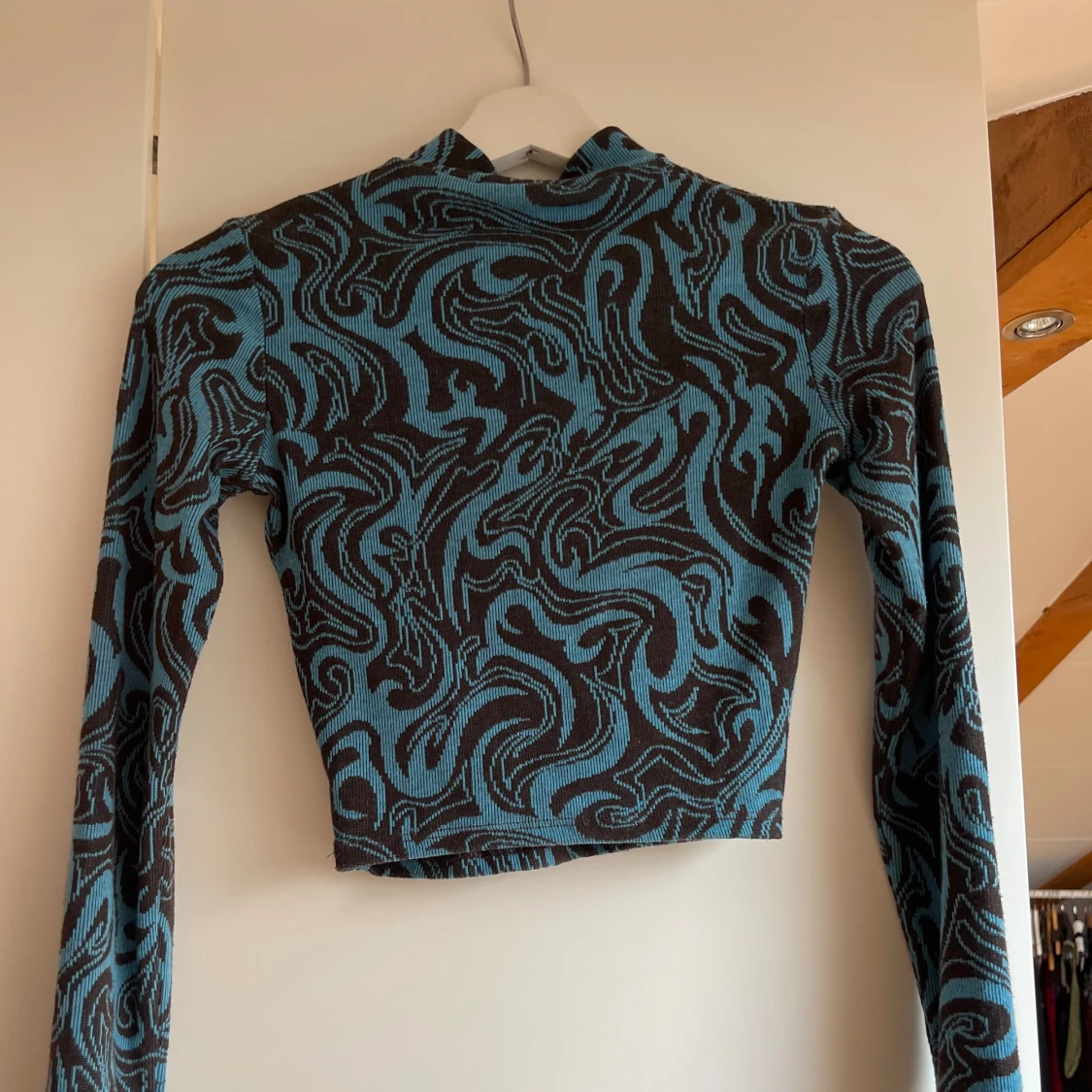 Svart/Blå Långärmad Topp - 91