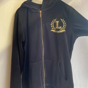 Svart långärmad tröja med guld detaljer  - Svart långärmad tröja med guldiga detaljer.  Huv tröja  158/164