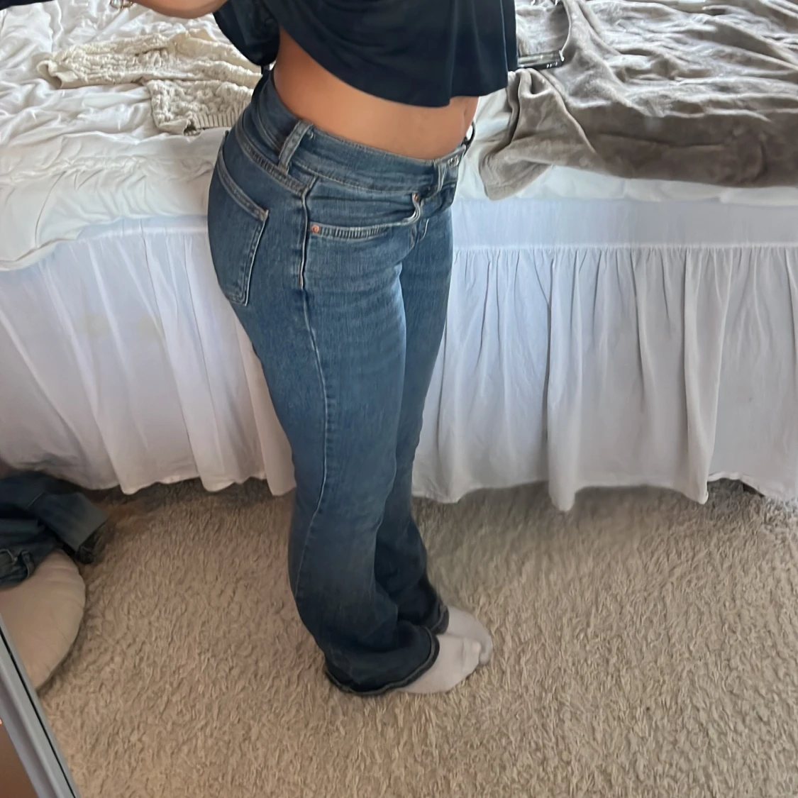 Lågmidjade bootcut jeans  - 91