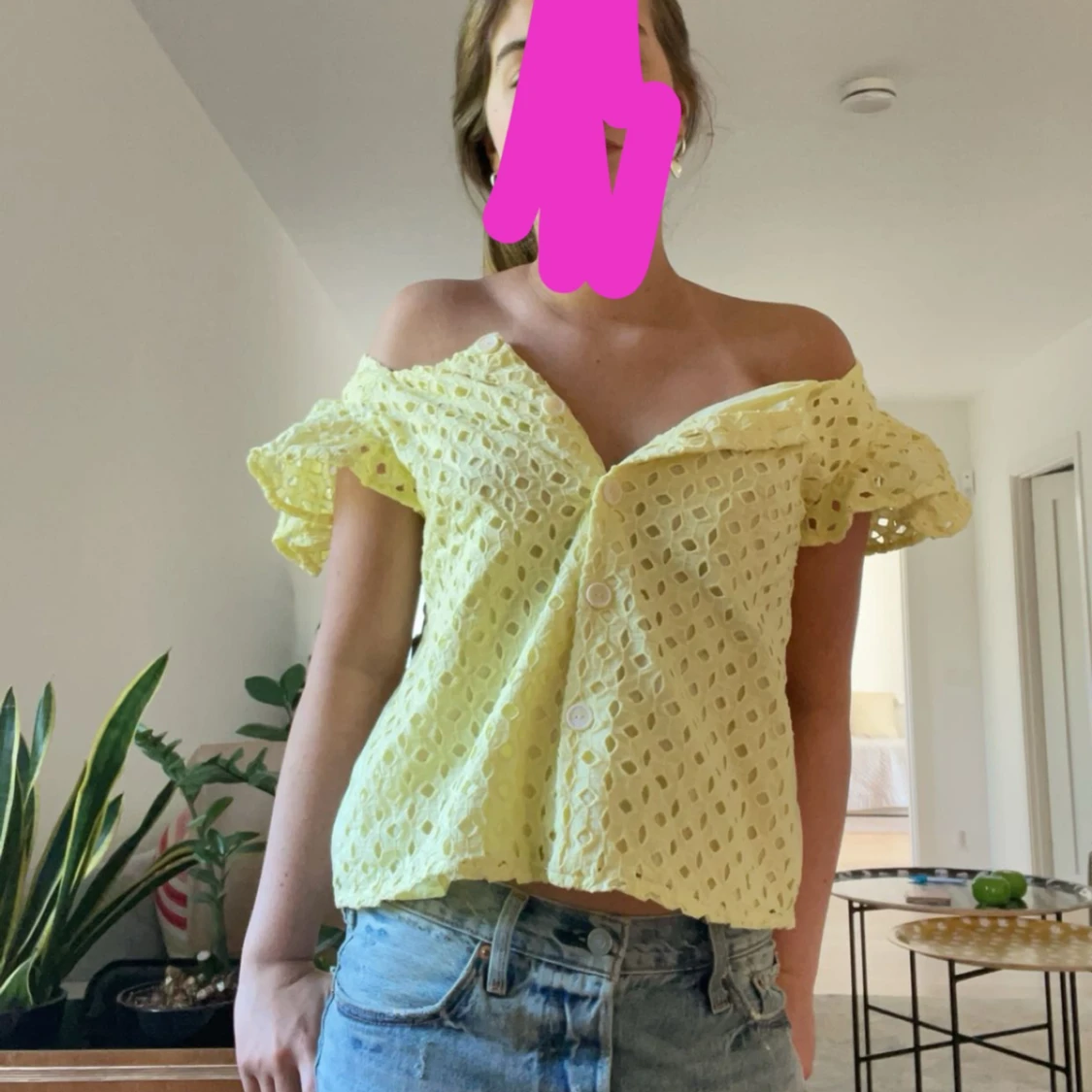 ljus gul topp - 90