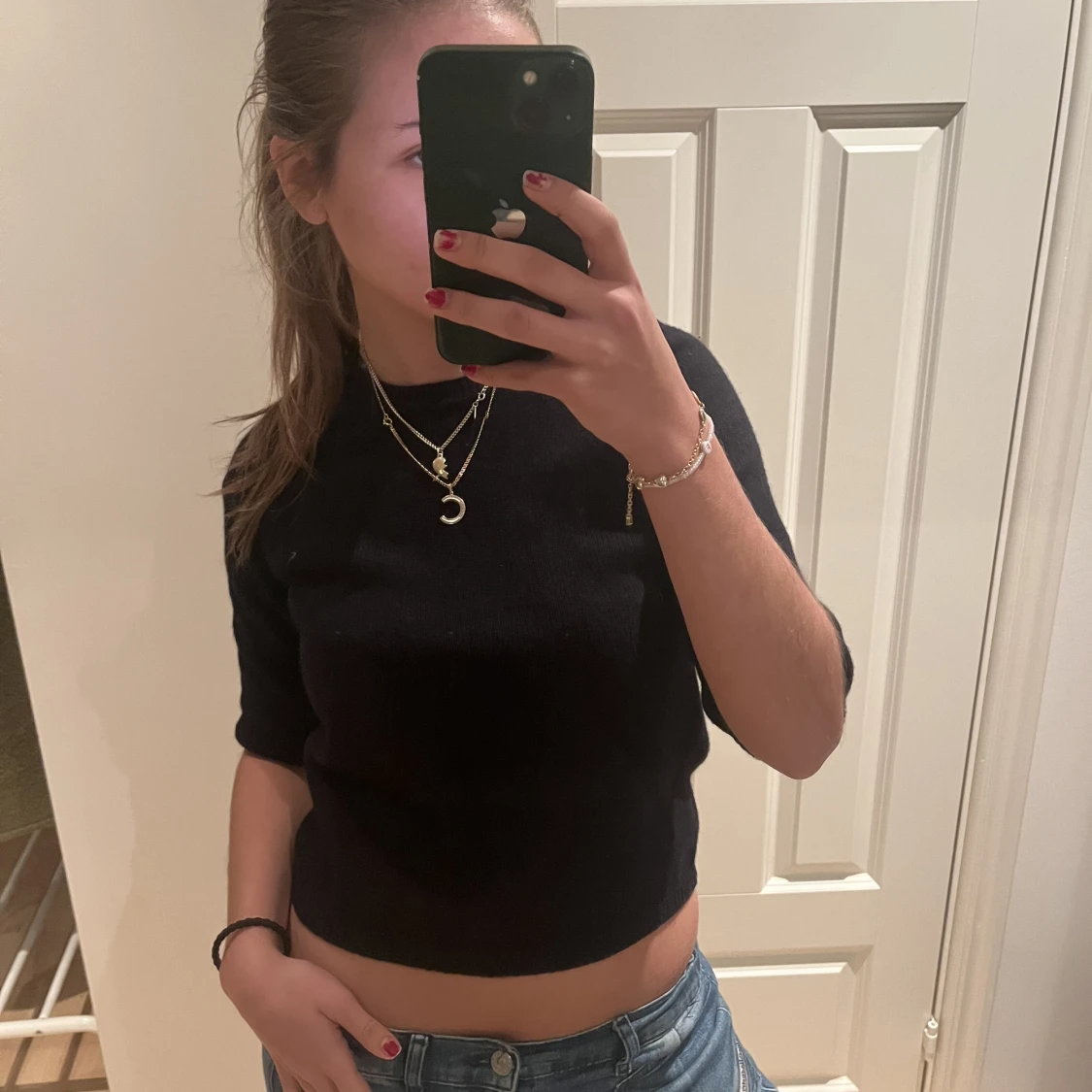 Stickad T-shirt  - 90