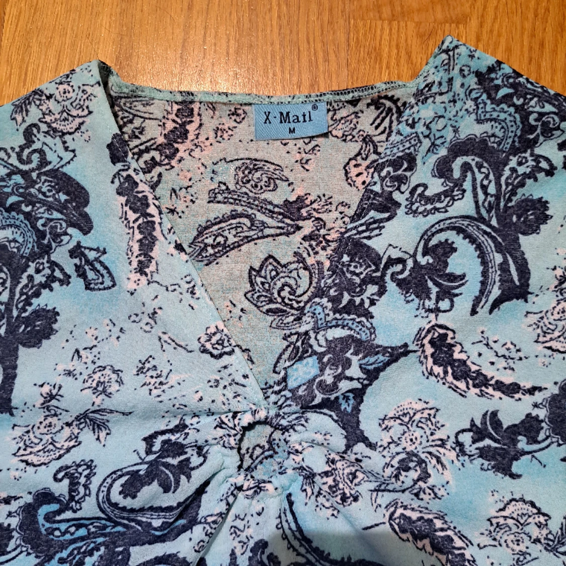 Blå paisley tröja - 90