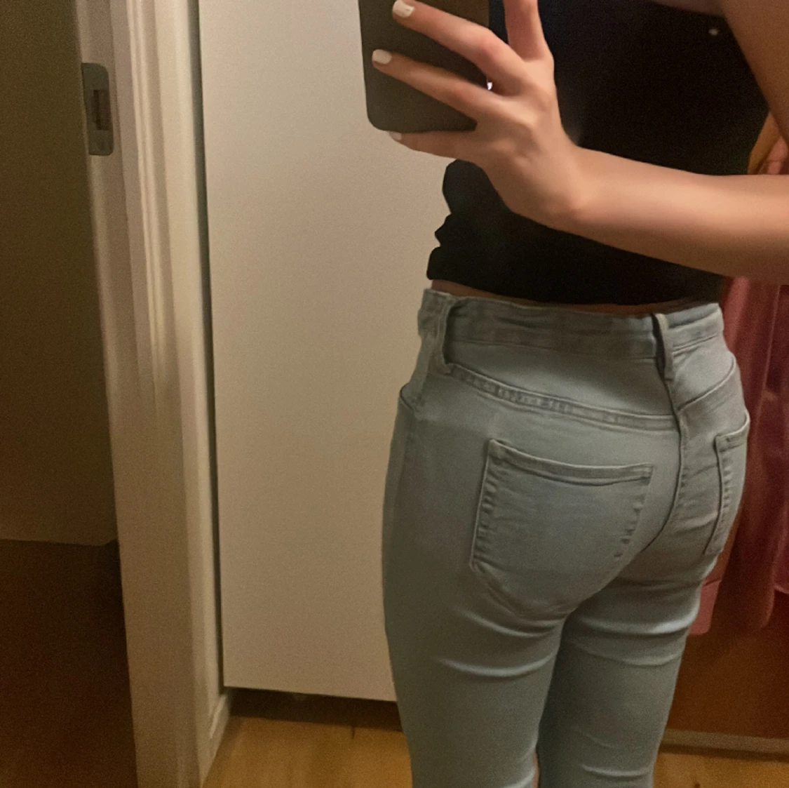 Blåa bootcut jeans - 91