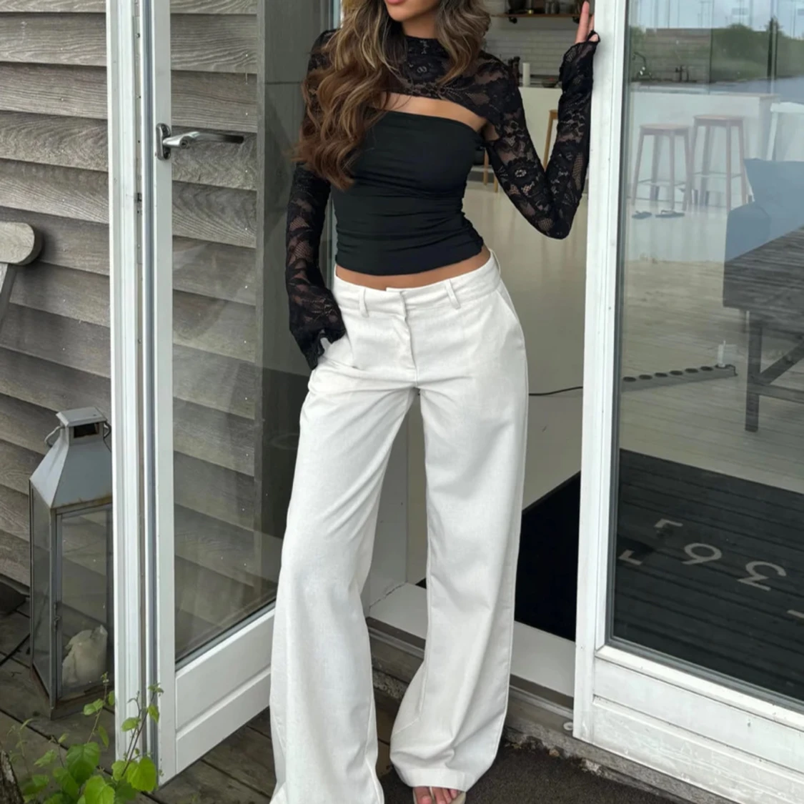 Venderbys linen trousers - cream - 90