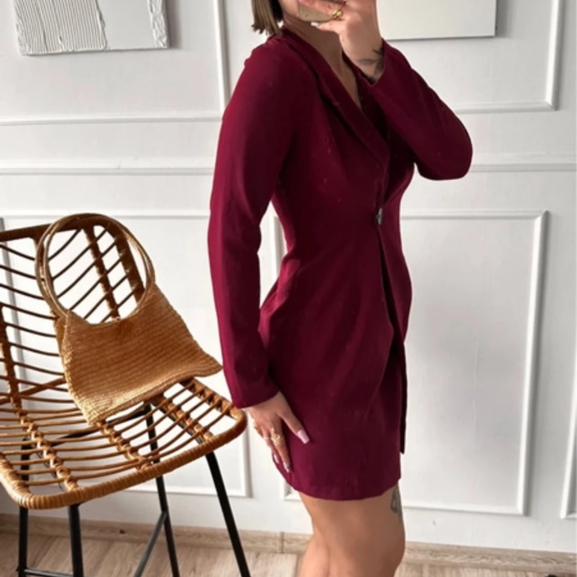 Röd kostymklänning - 92