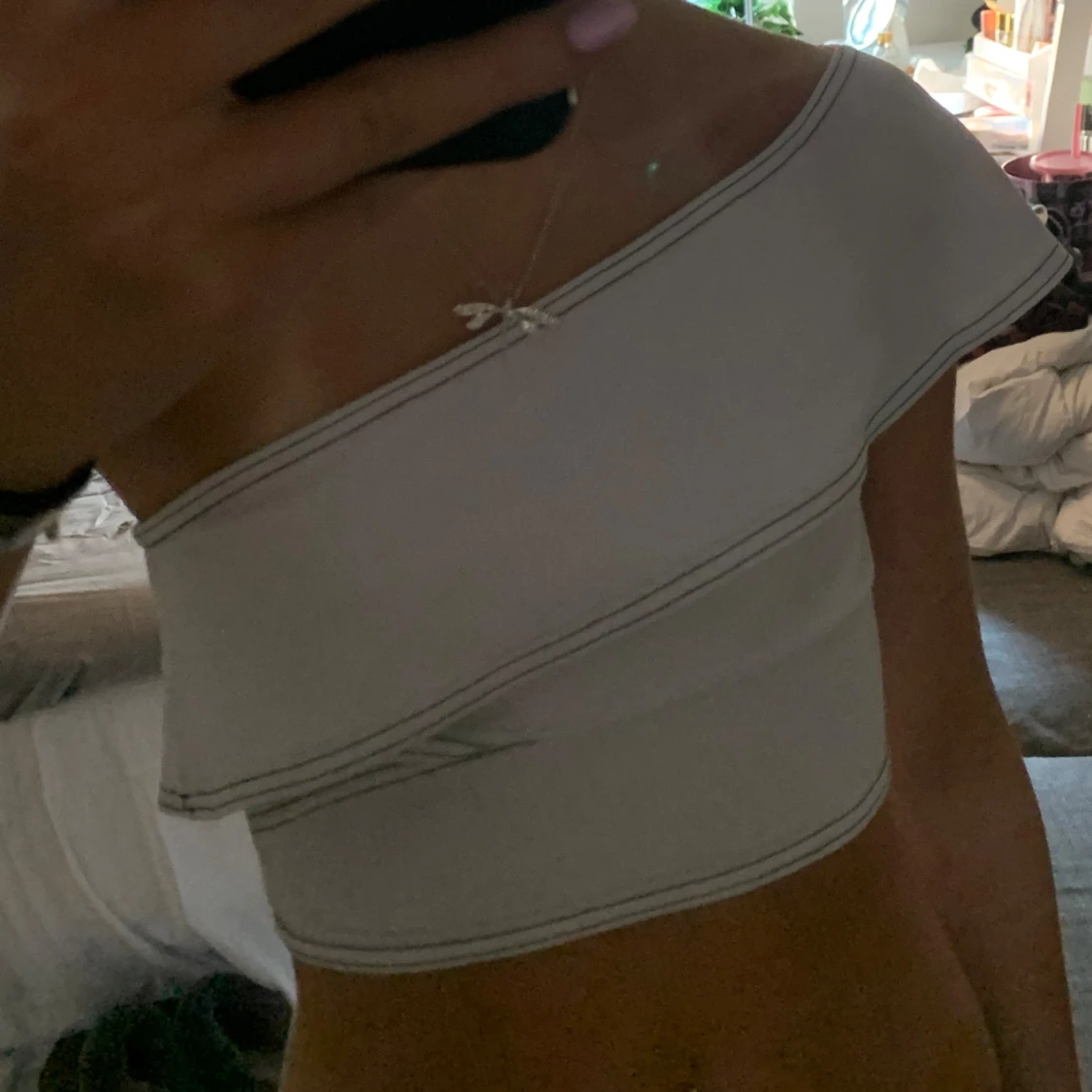 Vit offshoulder topp - 91