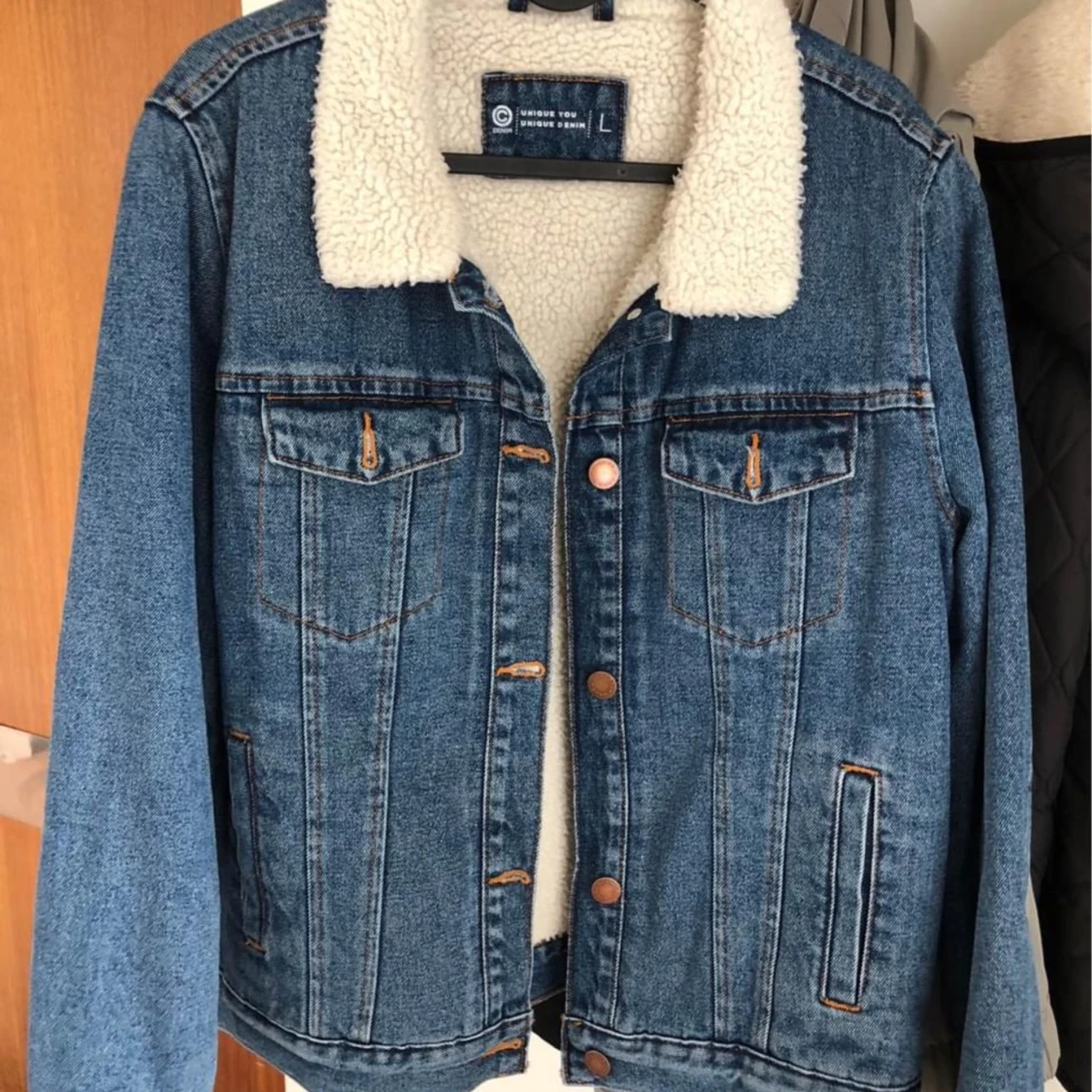 Mörk blå jeans jacka  - 90