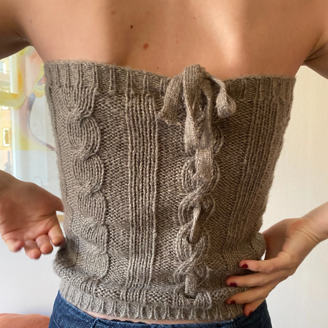 Stickad tubetop  - 90