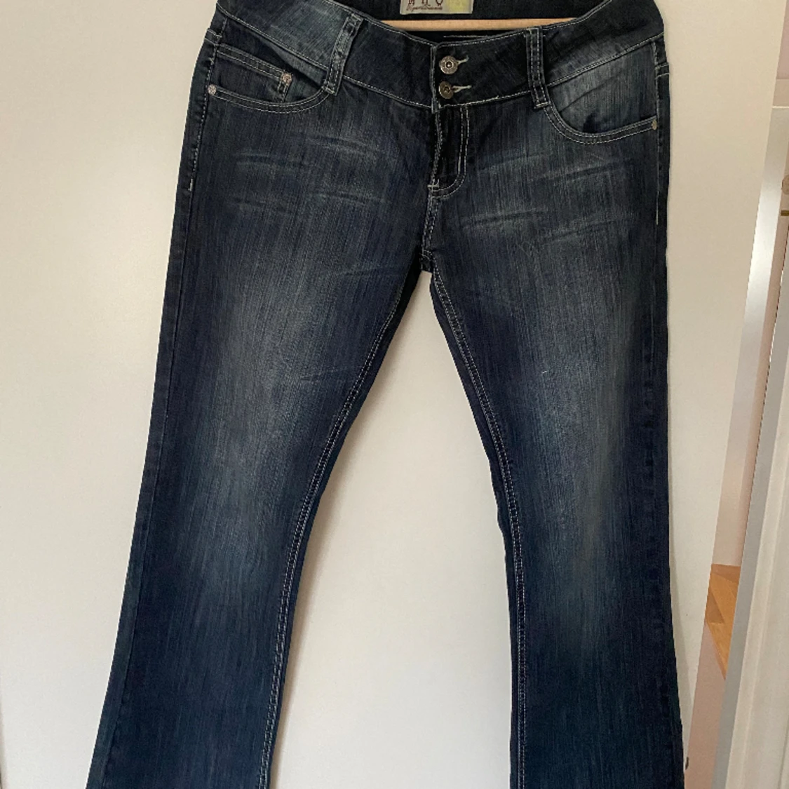 Low waist långa bootcut jeans - 90