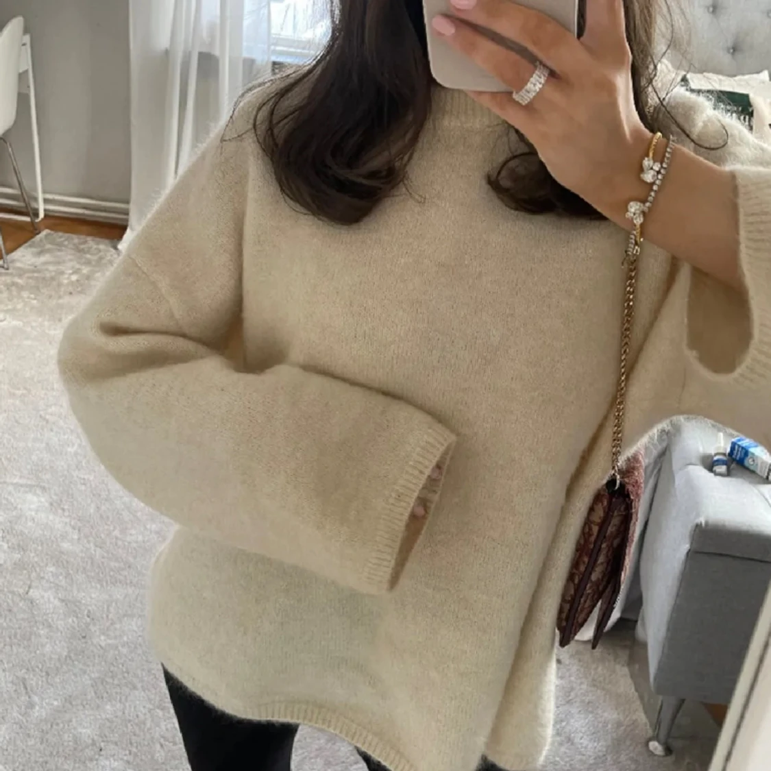 Mohair stickad tröja från hm - 91