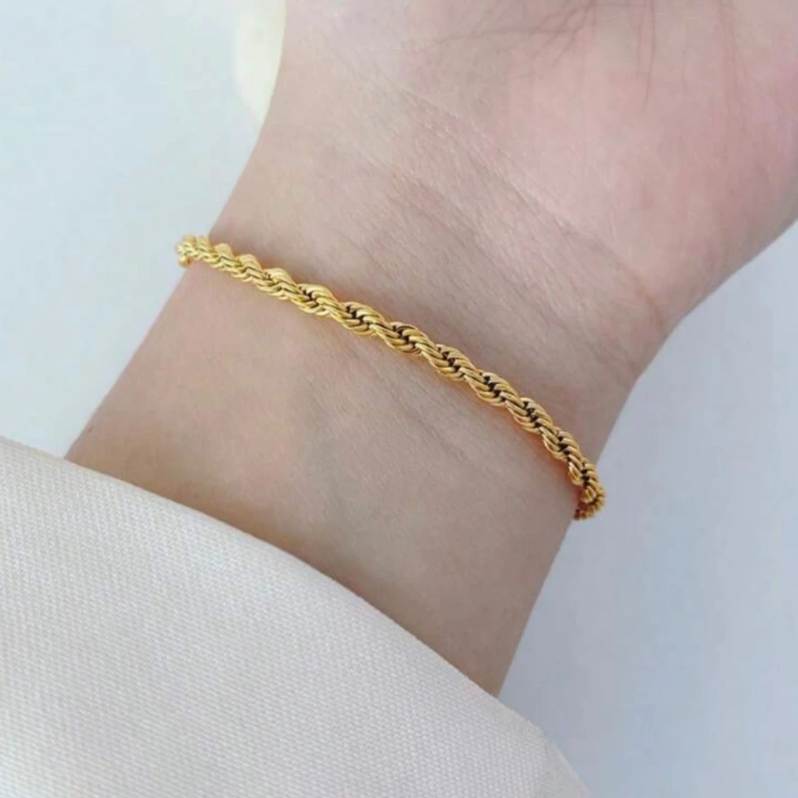 Fin 18K Guldpläterad Kedja / Armband - 90
