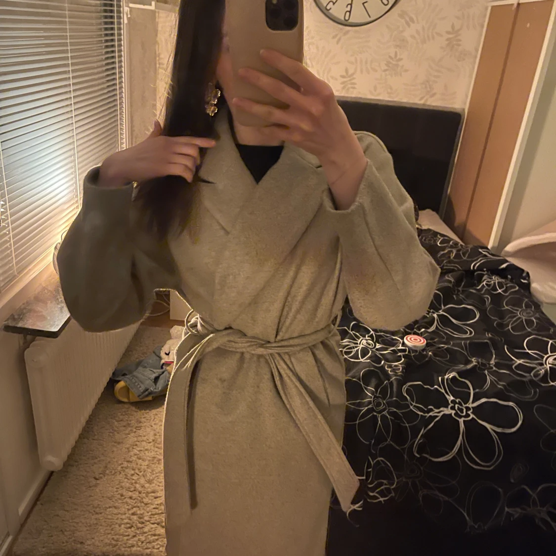 Jätte fin beige lång kappa! - 91