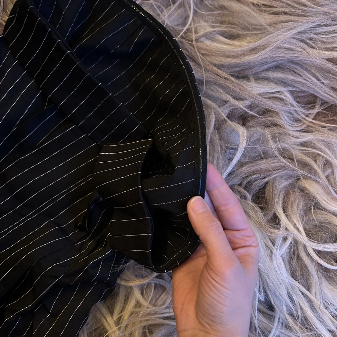 Kritstrecksrandig Tubklänning  - 91