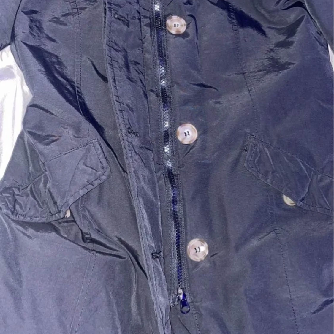 Svart jacka me äkta päls  - 91