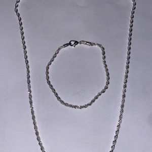 Silver cordell set - Silver cordell halsband och armband. Halsband 50cm & armband 20cm
